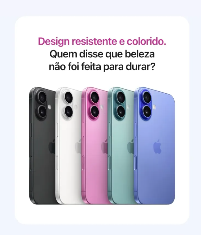 Apple iPhone 16 (128 GB) - Preto - Original