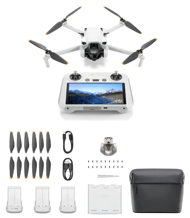 Drone Dji Mini 3 Fly More Combo (com Tela) Dji033 Cinza